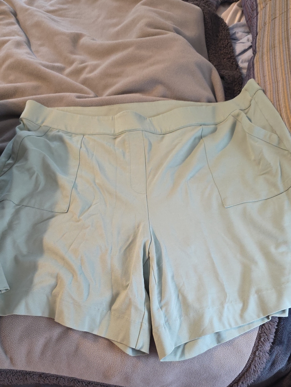 Women's Mint Green Pull-On Shorts